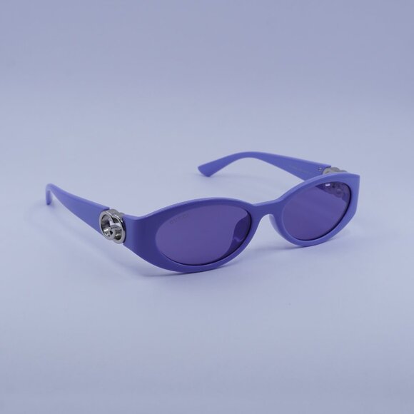 Gucci GG1662SA 003 Sunglasses Lilac Oval Frame, Violet with Silver Mirror Lenses - Picture 4 of 9